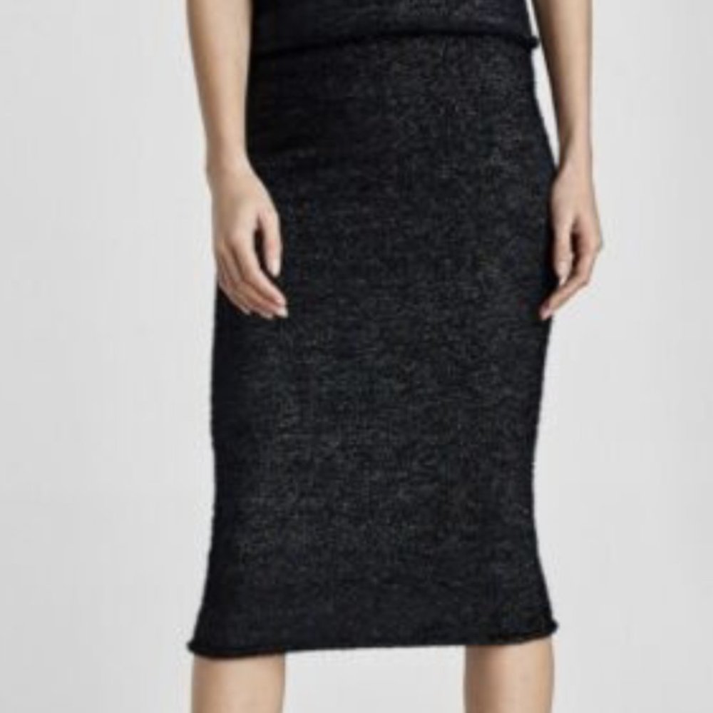 Zara Shimmery Midi Skirt! Size M Knit Pencil Style